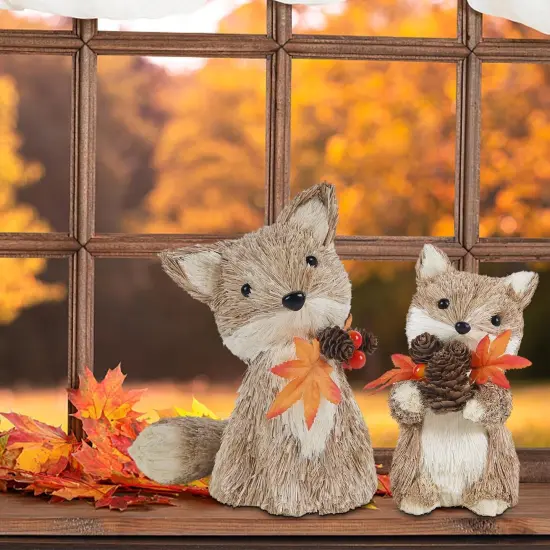 Fall Decor Thanksgiving Decoration Sisal Fox(style 1) {5}