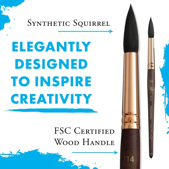 Princeton Series 4750 Neptune Synthetic Squirrel Brush-Short Handle Round Size 14 {5}