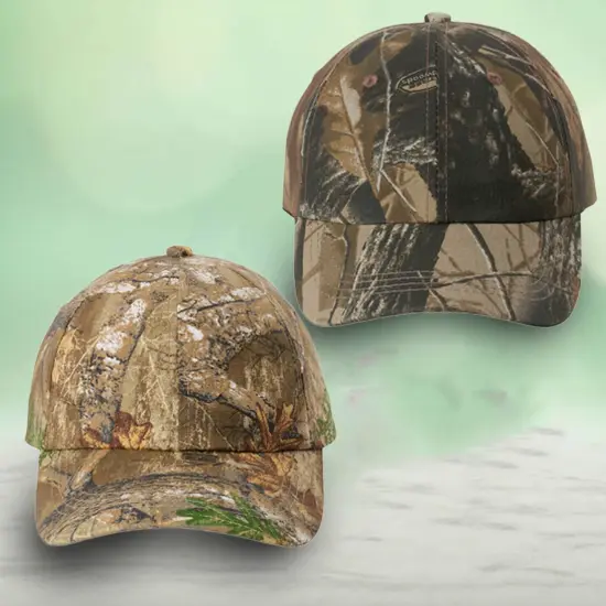 Port Authority&reg; Pro Camouflage Series Garment-Washed Cap, Unstructured Low-Profile Camo Hat with Hook-and-Loop Closure Realtree Edge {7}