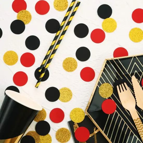 Glitter Confetti Circles Table Decoration {3}