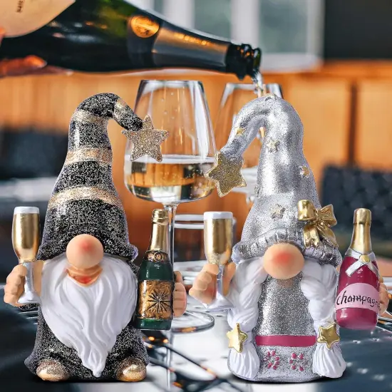 Champagne Gnomes Christmas Decorations {2}