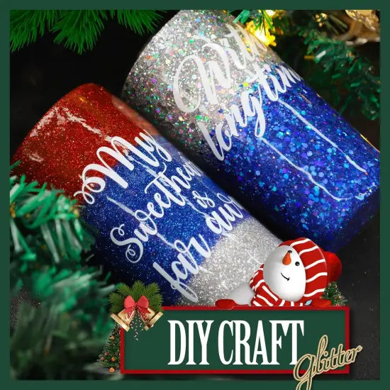 16+16pcs - Fine Glitters and Holographic Chunky Glitters for Nails, Assorted Glitter Slime {4}