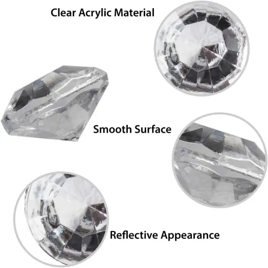 2000 Pack of 1 Carat 6.5mm Jewels (Clear) Diamond Table Confetti, Vase Filler {5}