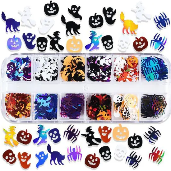 Halloween Glitter Nail Art Sequins {3}