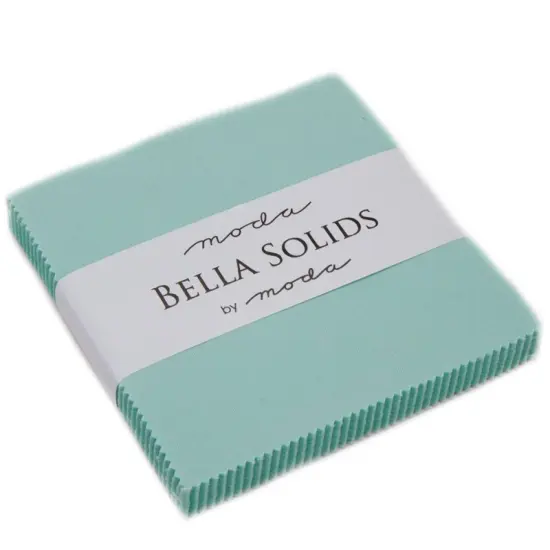 Bella Solids 5" Square Pack (Charm Pack) in Aqua by Moda for Moda (9900PP 34) {1}