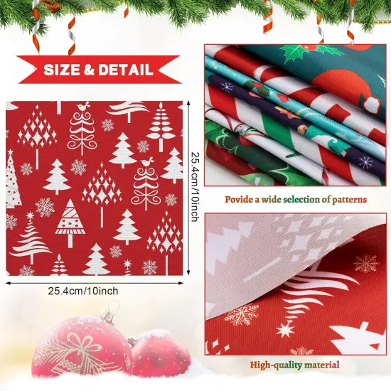 60 Pieces Christmas Fabric - 10 x 10 Inch (Snowman) {2}