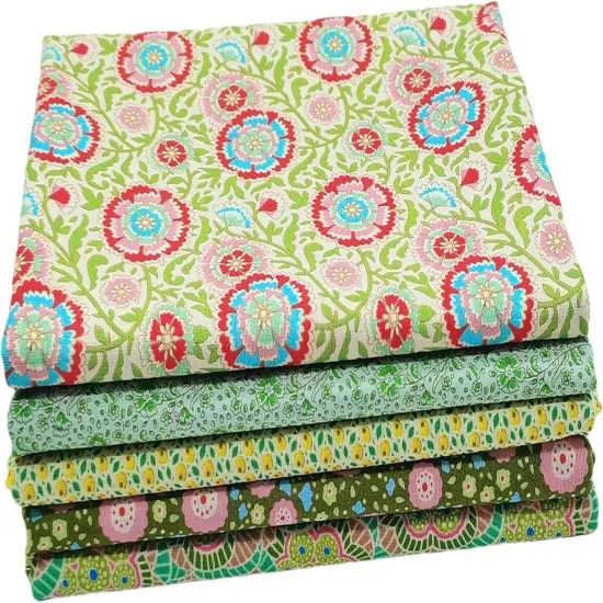Green Fat Quarters Fabric Bundles, Precut Cotton Fabric Squares,18 x 22 inches, Green {3}