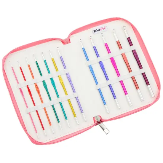 KnitPro Zing Grande Single Ended Crochet Hook Set of 12 Hooks {1}