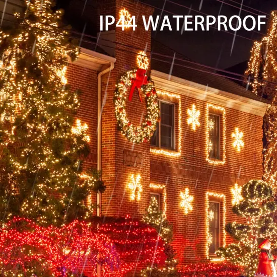 Dazzle Bright 2 Pack Total 400LED 132FT Warm White Christmas Solar String Outdoor Lights, Solar Powered with 8 Modes Waterproof Fairy Lights for Bedroom Patio Garden Tree Party Yard Decoration {4}