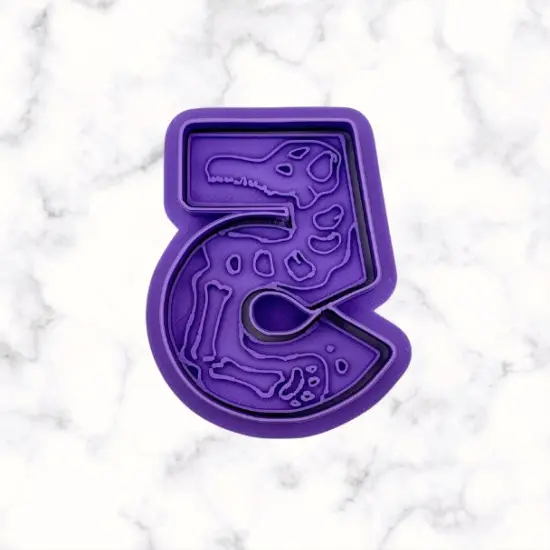 Dinosaur Number 5 Cookie Cutter and Stamp {3}
