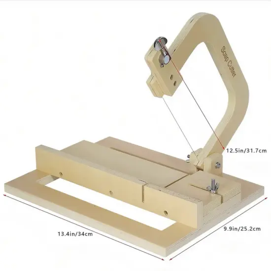 Wooden Soap Cutter for Handmade Soap, Soap Making Supplies, Adjustable Soap Cutting Tool, Single Wire Soap Slicer {6}