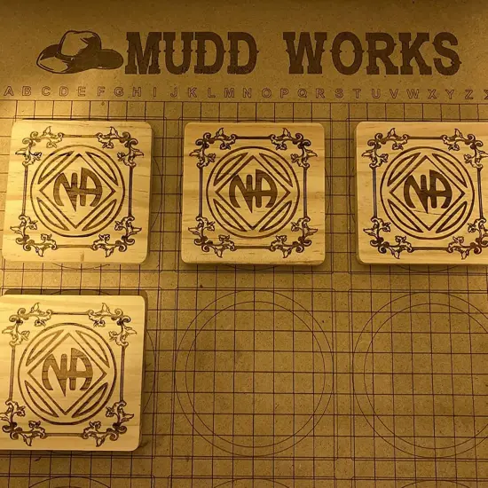 24 Pack 4x4 Inch Wood Squares for Paintings, Unfinished Wood Panels {4}