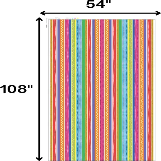 4E's Novelty 4 Pack Fiesta Plastic Tablecloth &ndash; 54x108 Plastic Tablecloth for Mexican Fiesta Party Decorations, Taco Tuesday, Cinco de Mayo, and Fiesta Celebrations {6}