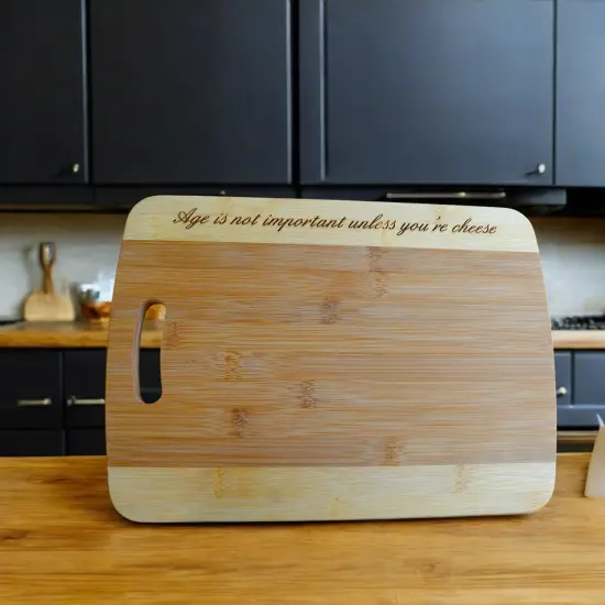 Age is not important unless you're cheese Cutting Board Bamboo CTCBTT14 {3}