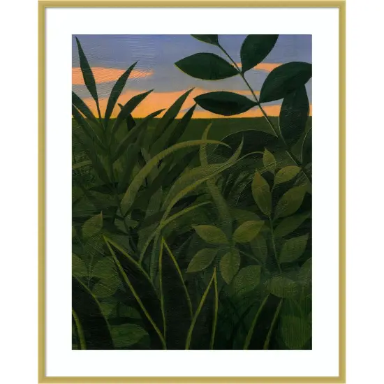 Tropical Dusk II by Grace Popp Wood Framed Wall Art Print {1}
