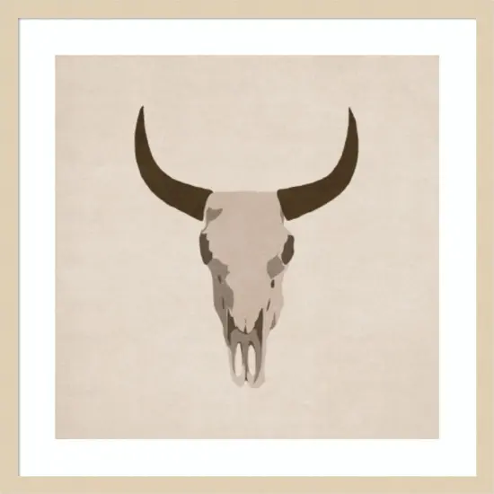 Skull by Emel Tunaboylu Wood Framed Wall Art Print {1}