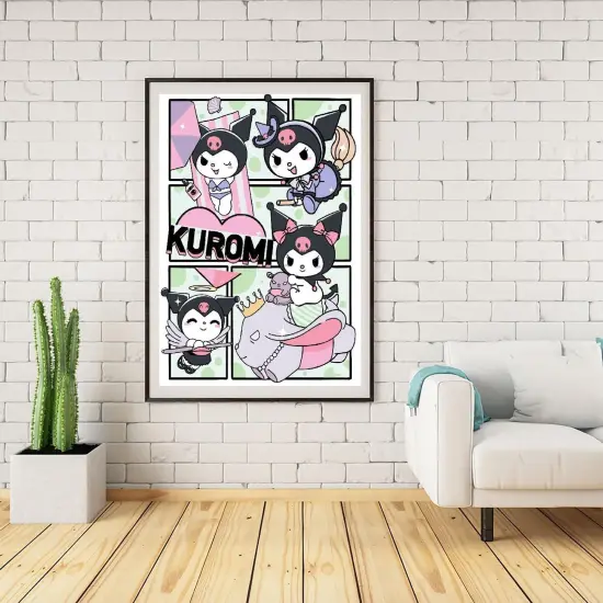 Paint by Numbers Kit for Adults Framed Canvas, 4 Pack with Wooden Easel,Paint by Numbers for Kids Ages 8-12, Cartoon DIY Acrylic Landscape Oil Painting Arts Crafts, 9.45x11.8inch {2}