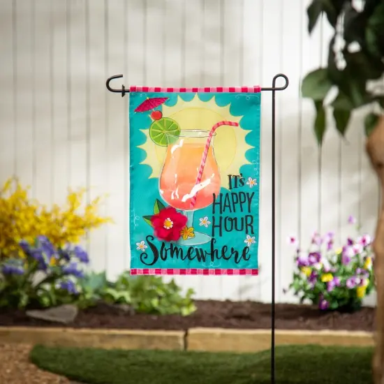 It's Happy Hour Somewhere Garden Flag 2 Sided {2}