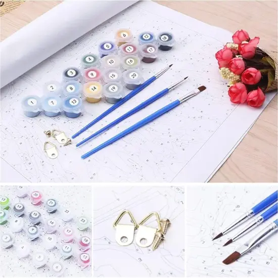 Painting by Numbers for Adults Number Oil Painting Kit Paint by Numbers Kit Beginner Turtle DIY Painting Kits for Adults Without Frame Paint by Number On Canvas for Gift Home Wall Decor {5}