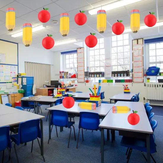 12 Pcs Back to School Decorations Pencil Apple {5}