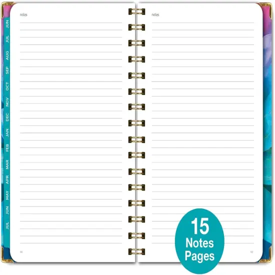 Hardcover Academic Year 2025-2026 Planner - 5.5"x8" - (Rainbow Petals) {5}