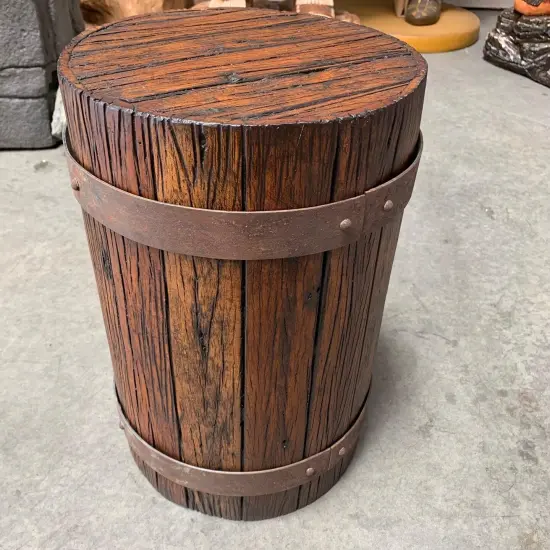 Small Pirate Stool Barrel Life Size Statue {4}
