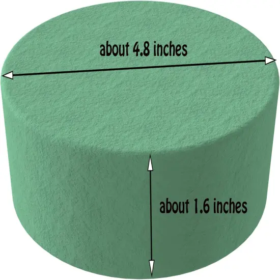 6 Pcs 4.5 Inch Round Floral Foam Blocks for Fresh and Artificial Flowers Arrangements, Dry and Wet Floral Foam for Wedding, Aisle Flowers, Party Decoration and Florist {2}