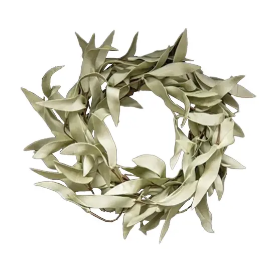 Flocked Herb Leaves Ring 3.5" {1}