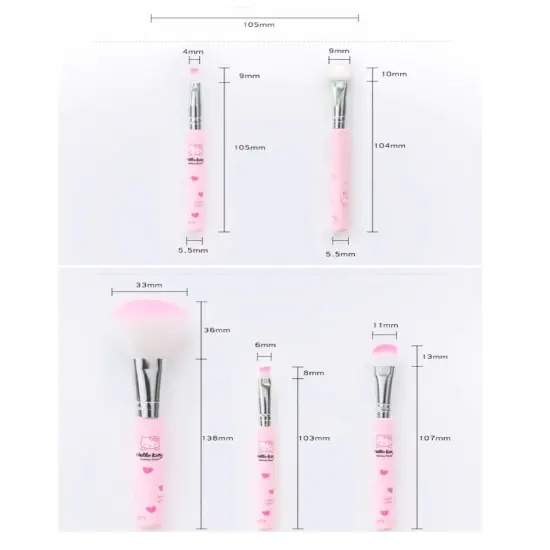 Cute Cat Cartoon Makeup Brushes 5 Pcs {5}