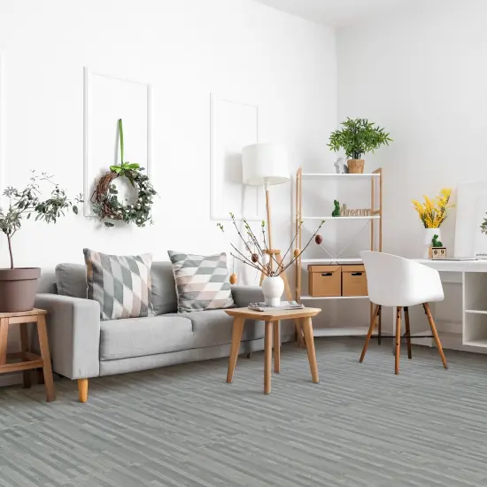 Sorbus 96 Sq. Ft. Wood Grain Floor Tiles, 24 Interlocking EVA Foam Mats, Thick Floor Mats w/ Borders for Home Gym, Playroom, and More Gray {3}