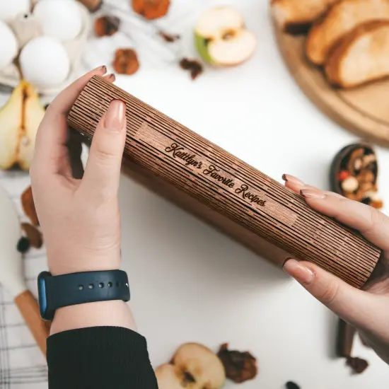 Recipe Book Binder, Custom Cookbook, Wooden Gifts for Her Anniversary, Father's Day Gift by Enjoy The Wood {7}