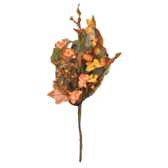 14&rdquo;Long Harvest Garden Pick with Mini Pumpkins, Pips, Berries, Leaves and Spirals {1}