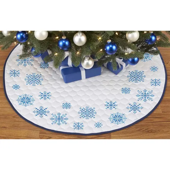 HerrschnersWinter Wonderland Tree Skirt Stamped Cross-Stitch Multi {1}