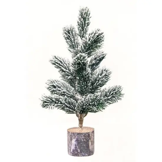 12" Freestanding Snow-den Pine Tree with Wintry Finish {1}