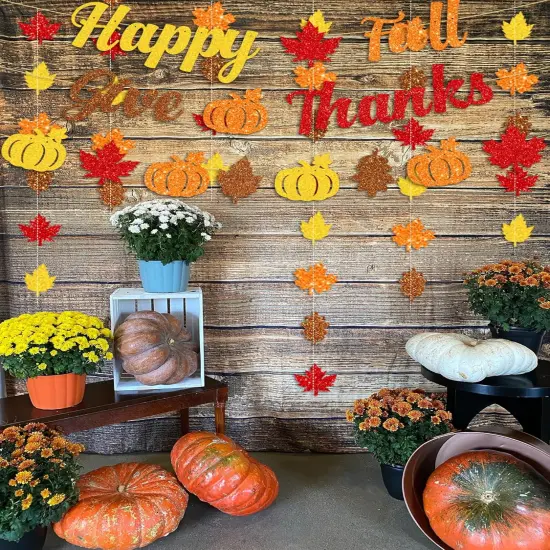 Glittery Happy Fall Banner (	Multicolor) {2}