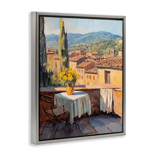 Stupell Industries Breakfast On The Balcony Floating Frame, design by Petal Prints Design {3}