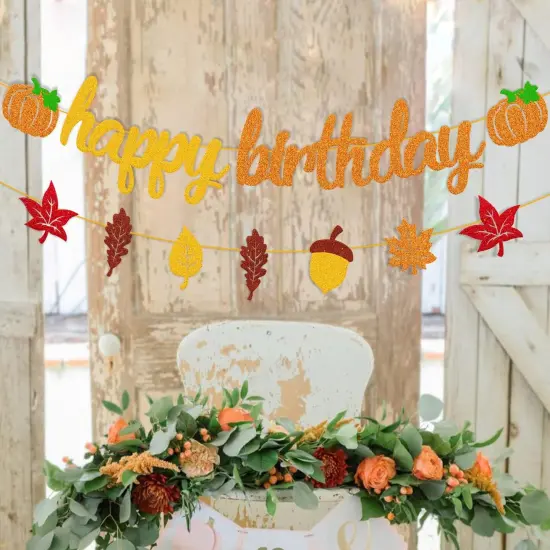 Pumpkin Birthday Banner (Multicolor) {3}