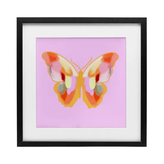 Stupell Industries Bright Painted Butterfly Wings Framed Print Under Glass, design by Ashley Singleton {1}