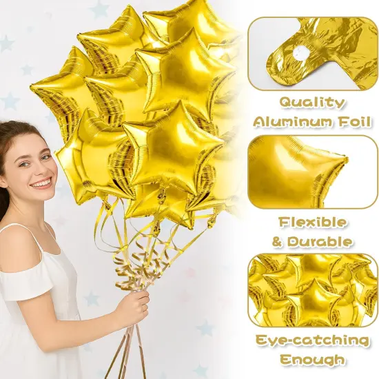 Gold Star Balloons Foil Graduation Mylar Balloons(gold) {2}