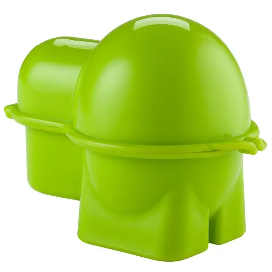 Hutzler Egg To-Go Container with Salt Shaker, Hard Boiled Egg Holder with Lid Orange {4}