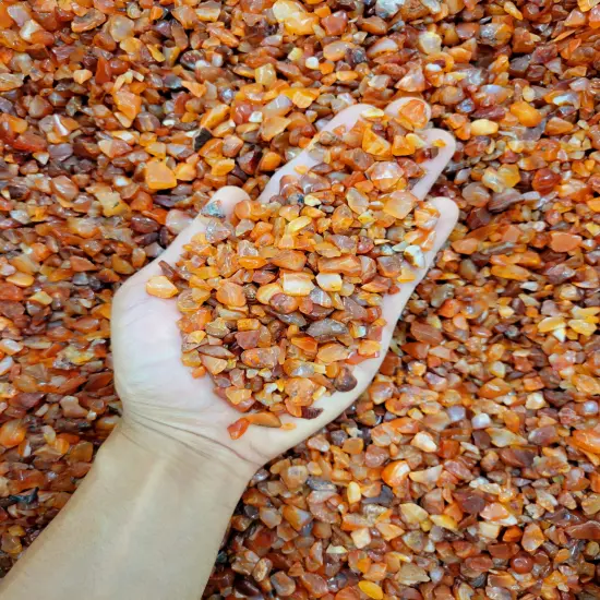 Tumbled Carnelian Crystal Chips Bulk {1}