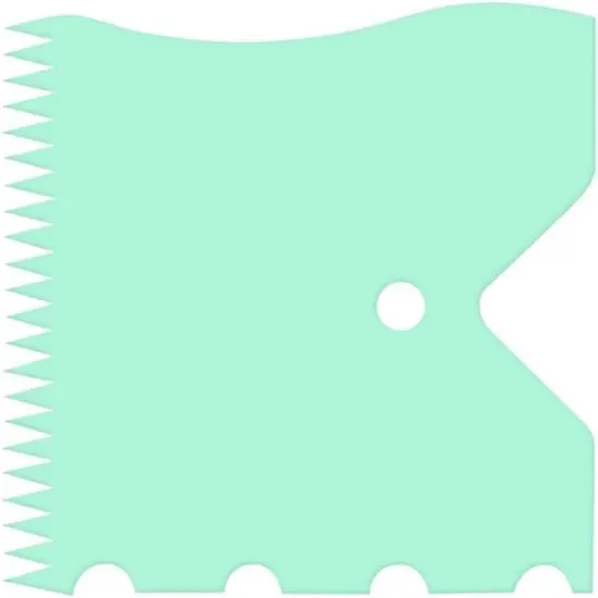 Hutzler 4-in-1 Cake Edger - Comb, Ridge, Wave and Corner Frosting Decorating Tool Mint Green {1}