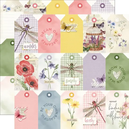 Simple Vintage Meadow Flowers Double-Sided Cardstock 12"X12" {2}