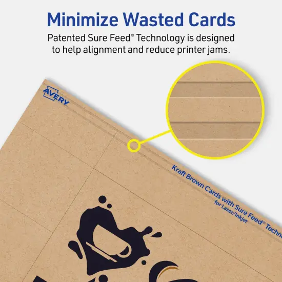 Avery Kraft Brown Index Cards, 3" x 5" Rectangle {4}