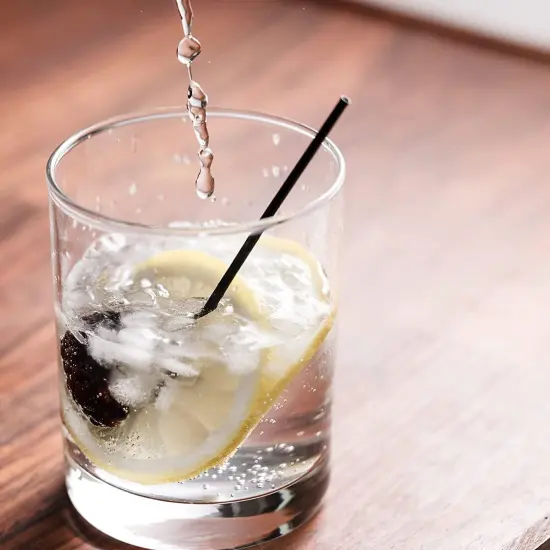 Chef Craft 150 Piece 5" Long Plastic Cocktail or Coffee Stirrer Straws Set - Black {5}