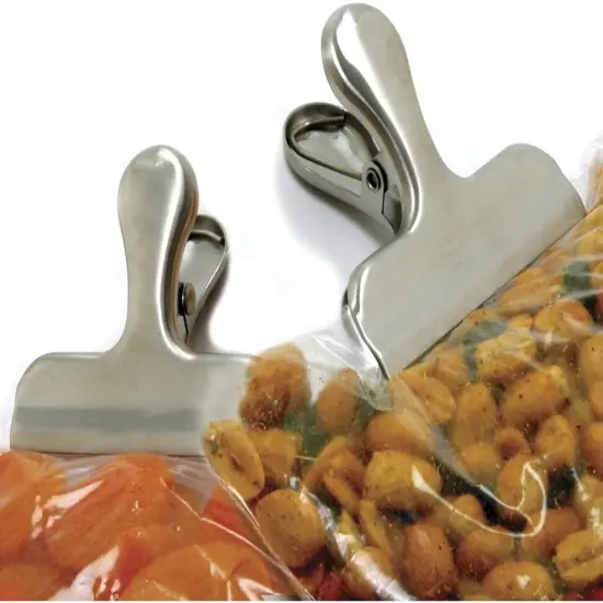 Norpro Stainless Steel Food Storage Mini Bag Clips - 2 Pack {3}