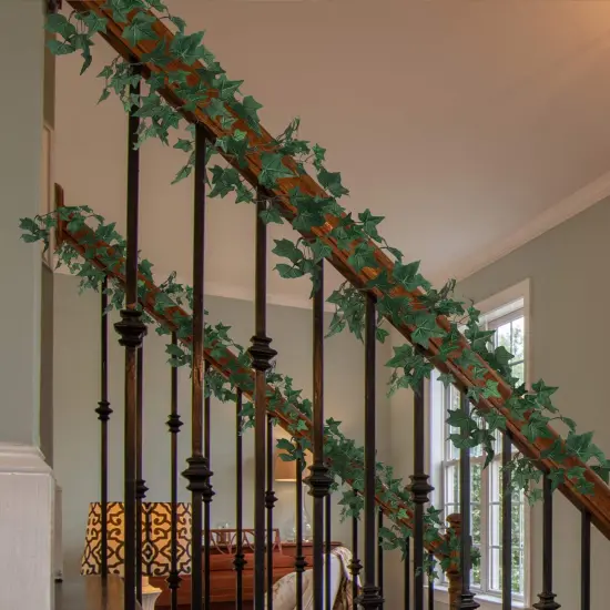 6-Pack Elegant 6' English Ivy Garland with 185 Lush Leaves - Vibrant Green, Perfect for Home D&eacute;cor and Celebrations, Floral Home by Artificial Flowers {2}