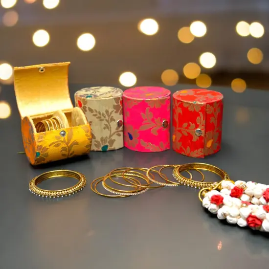 Bangle Box Organizer Bulk Assorted Bangle Jewelry Storage Boxes Beautiful Bangle Case Indian Wedding Favor Bridesmaid Gift - Travel Essential Accessories for Women {1}