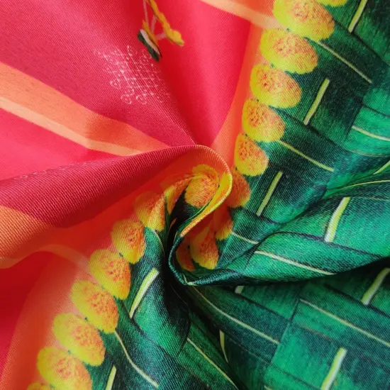 Annaprasana Backdrop 5x8 Feet Indian Traditional Cloth Backdrop Baby Shower Decor Indian Pooja Wall Decor Indian Wall Art Photo Decor Banner Decorative Pooja Cloth Seemantham Favor {2}