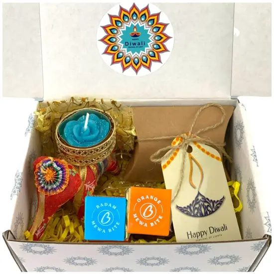 Personalized Diwali Gifts Hamper Elephant Tealight Candle Holder Diwali Custom Gifts Boxes Indian Festival Deepawali Hamper for Employees Home Office Friends Family - Return Gifts Items {1}
